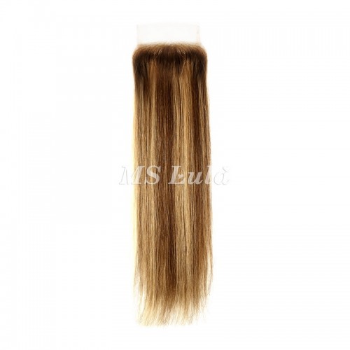 Straight #4/27 Highlight Virgin Human Hair 4x4 13x4 Transparent Lace Closure/Frontal | Human Hair Wig | Lace Front
